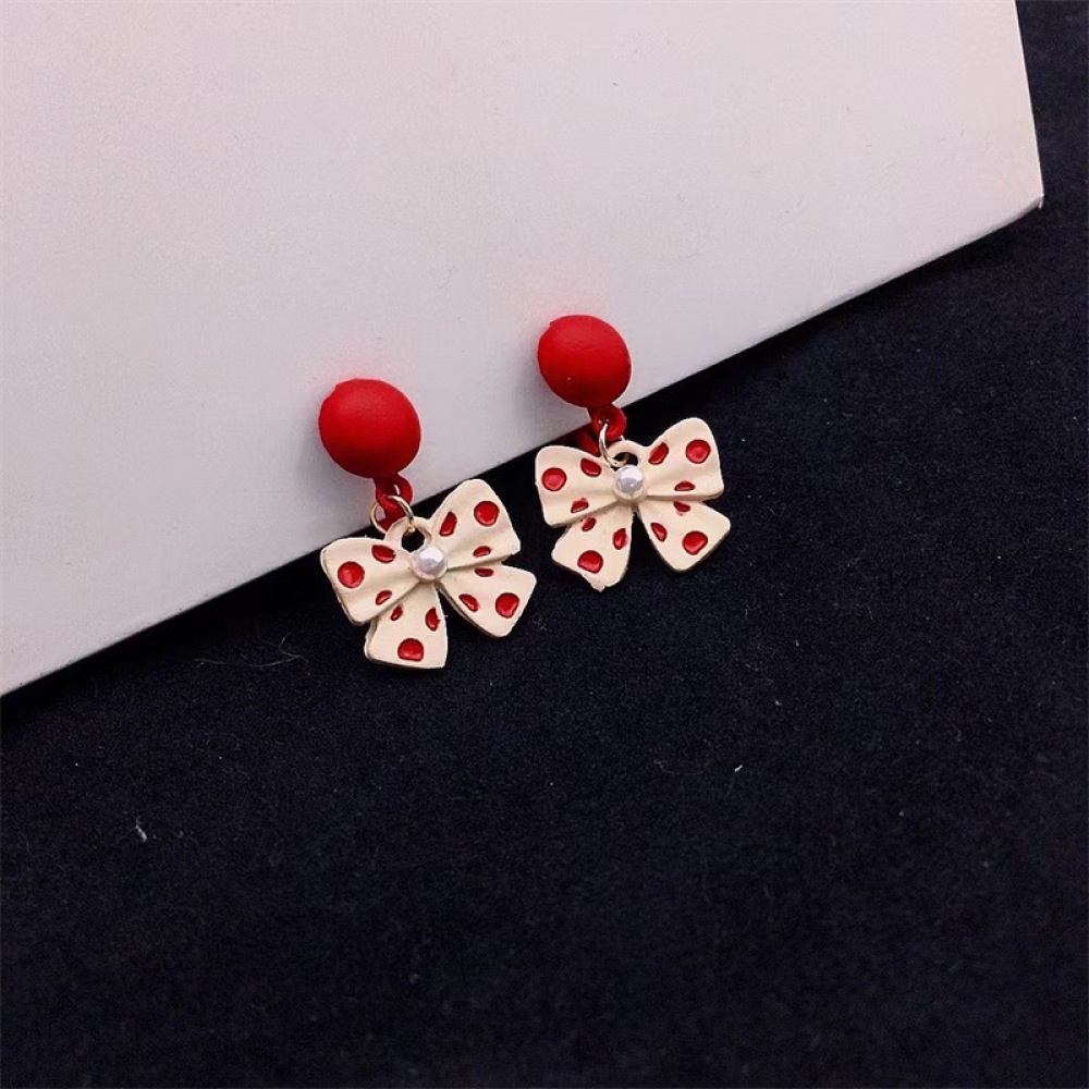 Non Tindik Cat Merah Putih Geometris Ikatan Simpul Klip Anting Lucu Sederhana Telinga Manset Wanita Hadiah Ulang Tahun