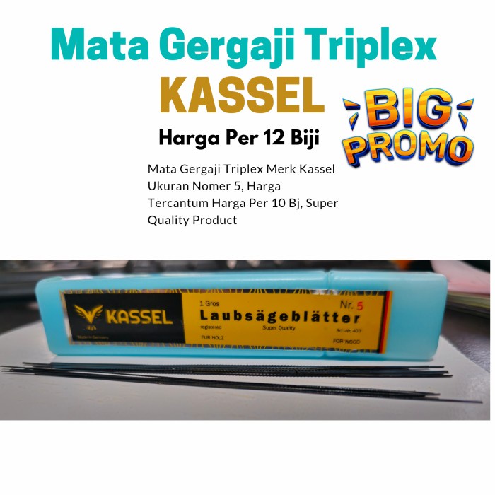 Mata Gergaji Triplex Kayu Mata Gergaji Ukir Size 5 Harga Per 12 Bj