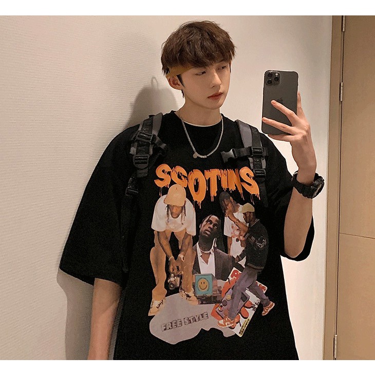 HETINGHOME FASHION CASUAL CASUAL CASUAL COUPLE'S SHORT-SLEEVED T-SHIRT KAOS OVERSIZED KOREAN 3/4SLEDOVED KAOS PRIA BAJU OVERSIZE PRIA ATASAN PAKAIAN POLOS