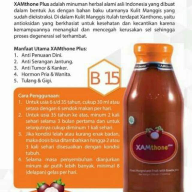 XAMTHONE 350 ml ORIGINAL 100%ASLI (OBAT HERBAL U/KESEHATAN DAN BERBAGAI PENYAKIT) Garansi Asli Original