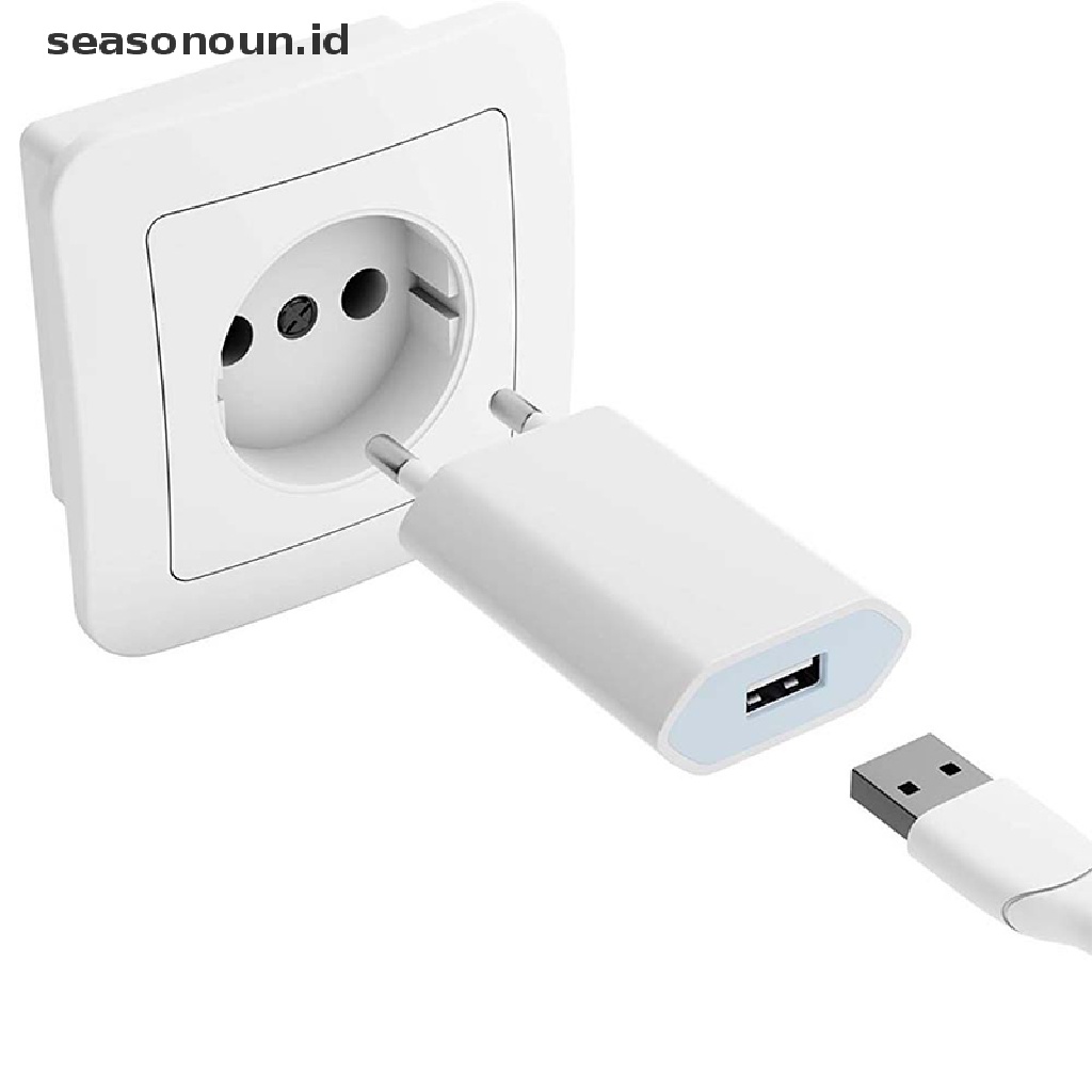 Seasonoun Kabel USB Charger Telepon 5V 1A EU Plug Travel Phone Charger EU/USA Plug Standard Universal USB Charger Dinding Travel Charger Power Adapter.