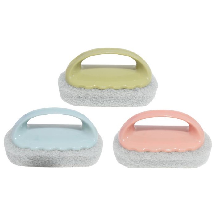 Sikat Lantai Sabut Cuci dengan Pegangan Spons Scrubber Sponge Clean Matic