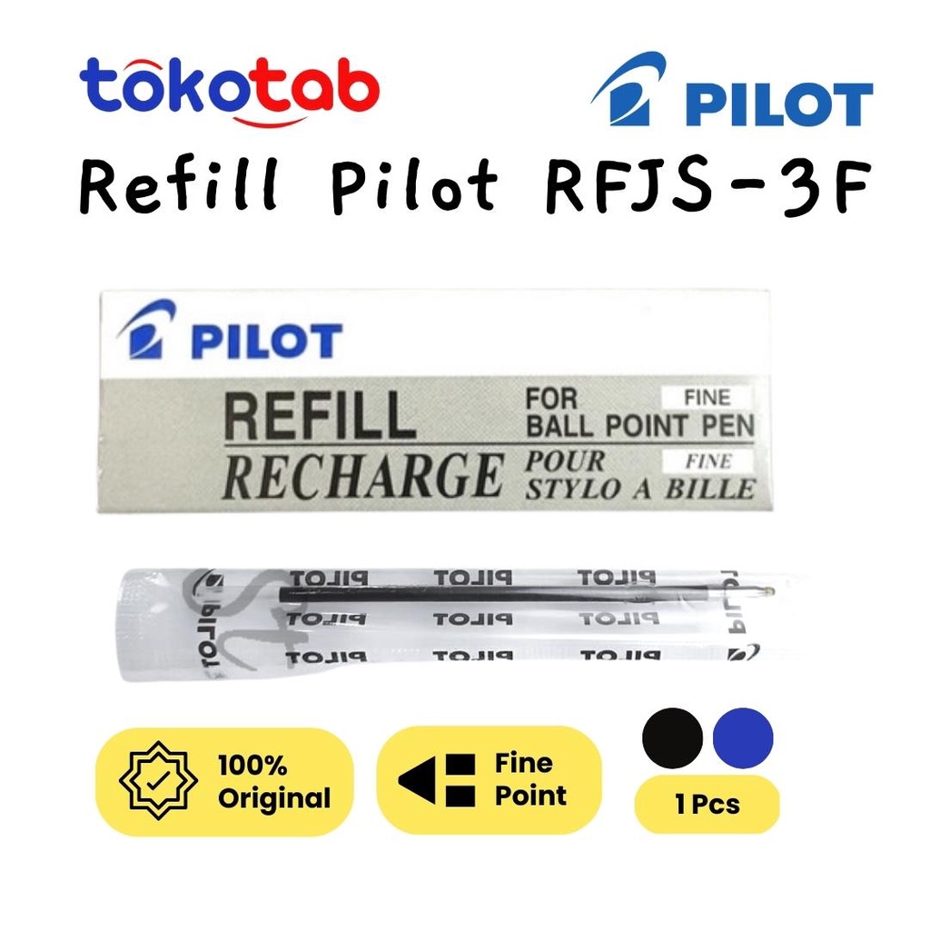 

Tokotab - Refill Tinta Pulpen PILOT RFJS-3F Tinta Bolpen Pilot Hitam dan Biru