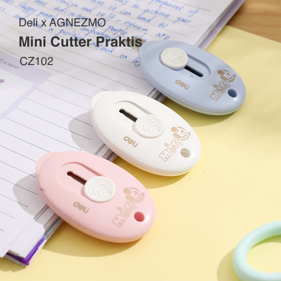 Mini Cutter Deli / Cutter Lucu Anti Karat [ Edisi AGNEZ MO ] - CZ102