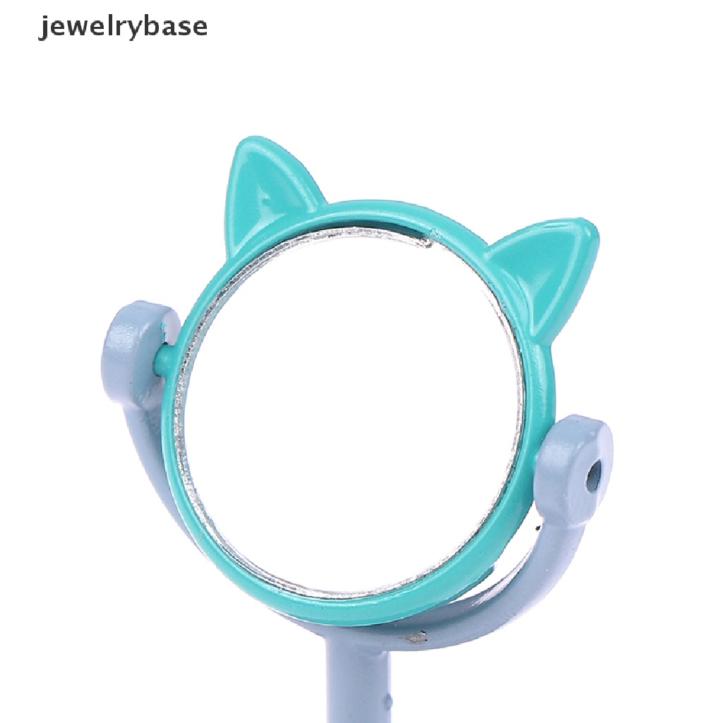 [jewelrybase]1Per12 Makeup Mini Telinga Kelinci Cermin Furniture Untuk Aksesoris Mainan Rumah Boneka Butik