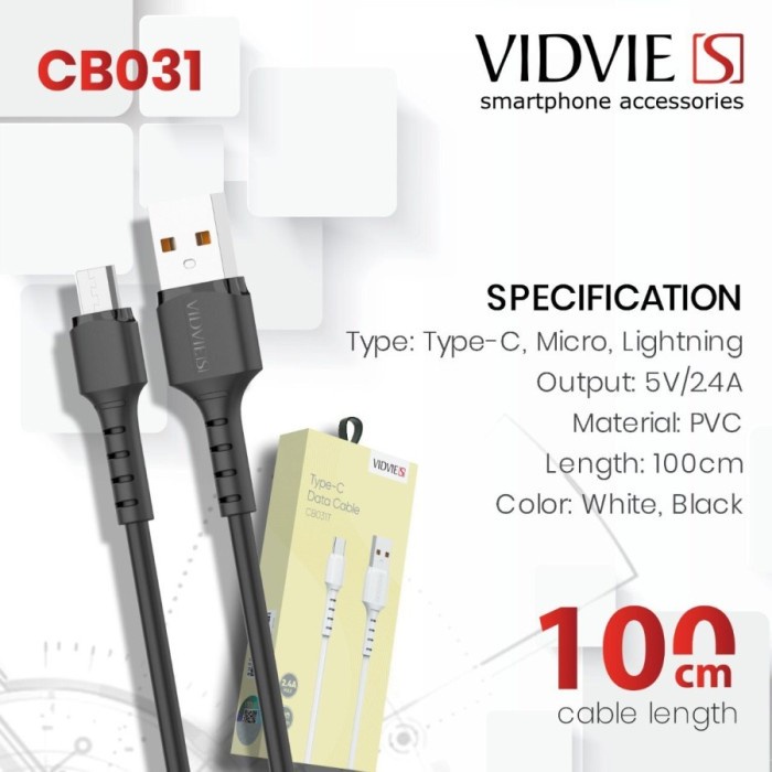 Vidvie S Kabel Data Fast Charging CB031 - Micro, 1 Meter