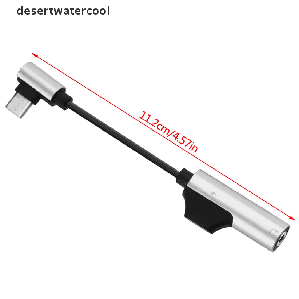 Deid 2in1 Tipe C Ke 3.5mm Headphone Jack Adapter Kabel Converter Charging Dan Music Martijn
