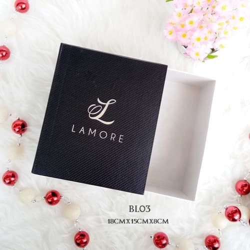 

⭐BISA COD⭐ Box Bungkus Kado Eksklusif l Lamore Gift Box Kotak Hadiah Parcel BL03 - Hitam