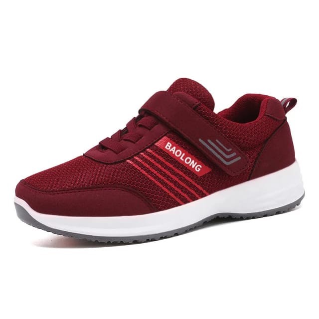 Promo Ramadhan 2023- Sepatu Sneakers Pria Wanita Baolong Terbaru - Merah, 37 - Sedia sepatu pria wan