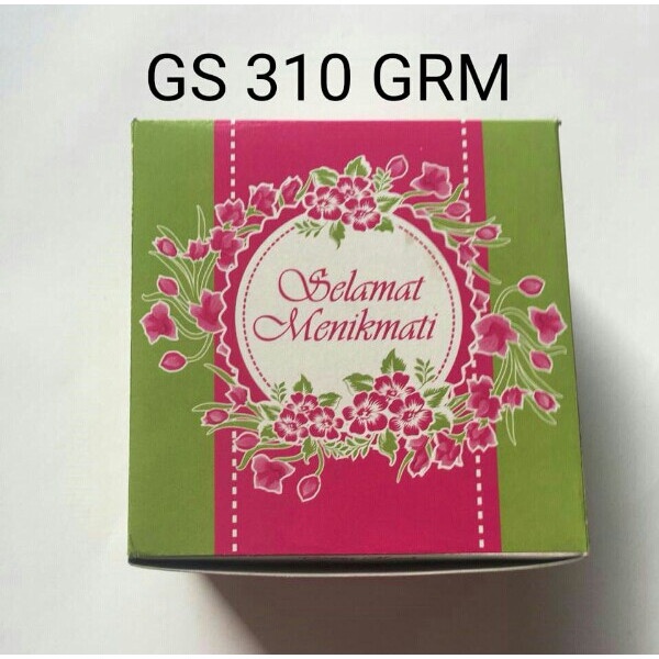 

⭐BISA COD⭐ Dus box kotak kue snack uk 12 x 16 GSKHBTH 310 isi 1 pak 100lbr - hijau bunga mrh