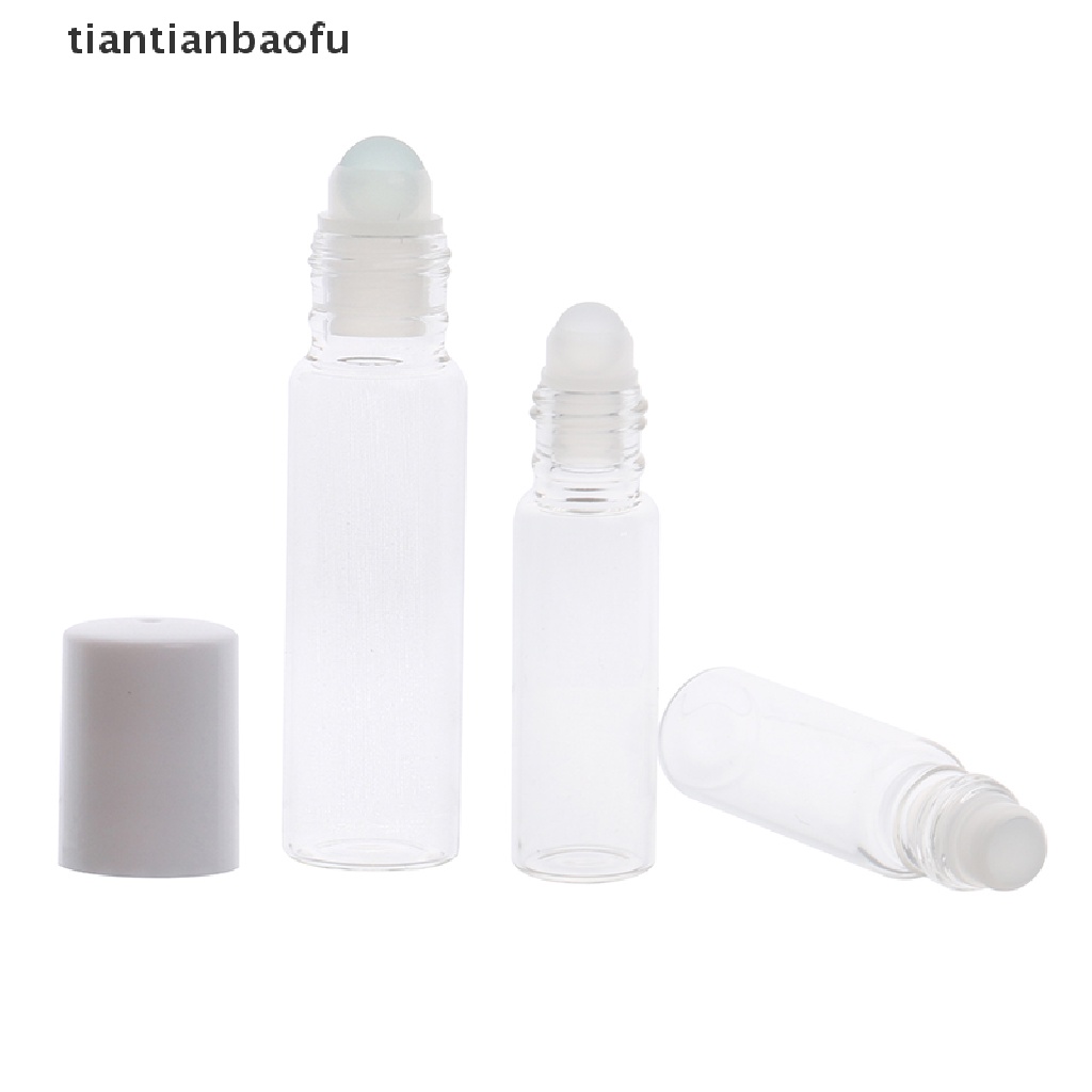 [tiantianbaofu] 5ml/10ml Roller Bottle Botol Kosong Isi Ulang Kosmetik Kaca Butik