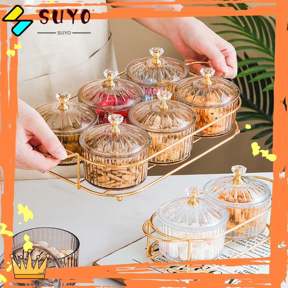 Suyo Salad Plate Round With Lid Bowl Preserved Tray Kotak Piring Snack