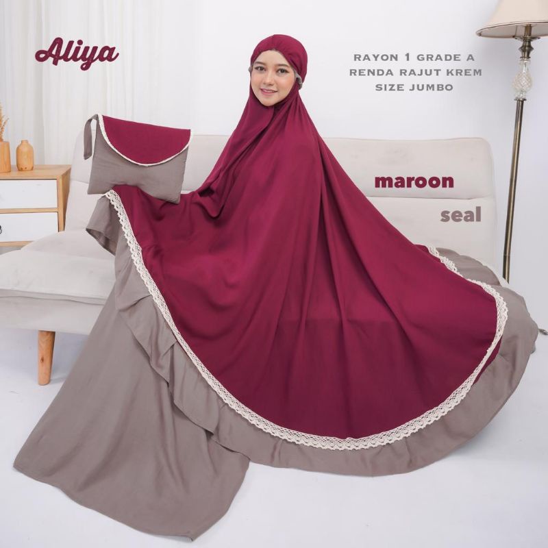 [New Arrival] Mukenah Lebaran Ecer Mukena Aliya Amina Nagita Ziya Eiza Renda Rajut Jumbo Free Ongkir