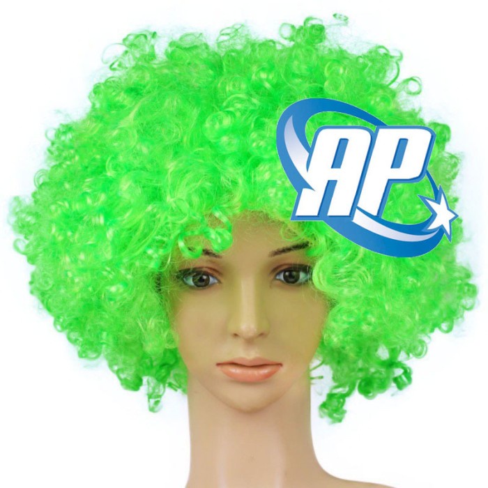 Wig hijau / wig kribo/ Wig Badut / Wig Cosplay/ Rambut Palsu full