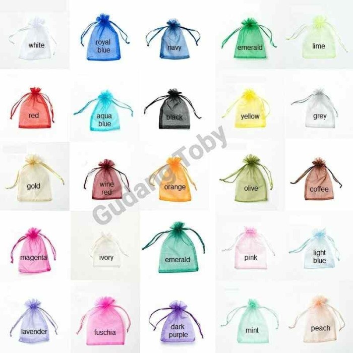 

⭐BISA COD⭐ Grosir 50pcs 17x23cm Polos Kantong Souvenir, Rose Organza Bag