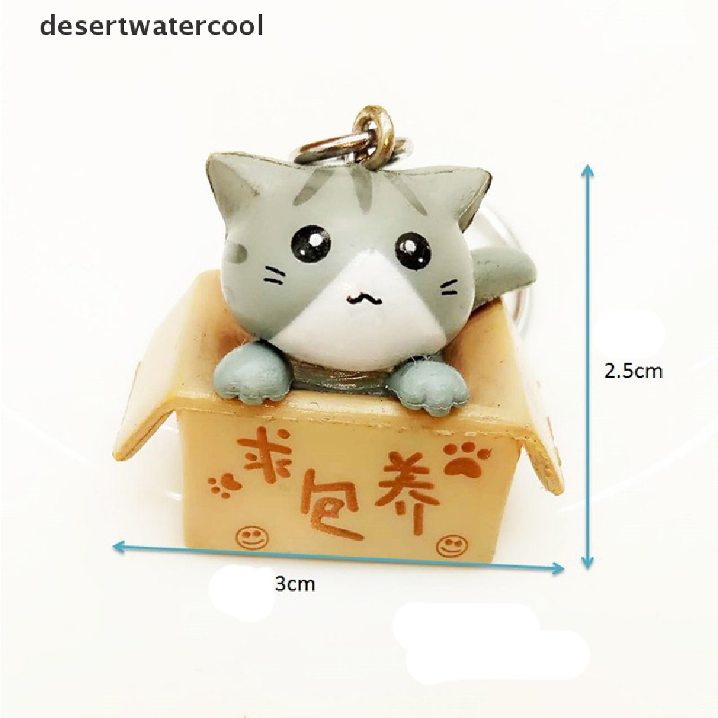 Deid Gantungan Kunci Kucing Kotak Kecil Yang Lucu Kawaii Kitten Car Keychain Fashion Letter Keyring Martijn