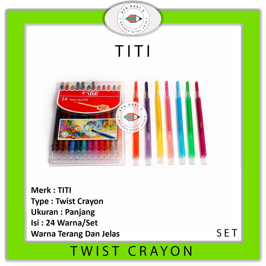 

TITI - Twist Crayon Putar 24 Warna - Set