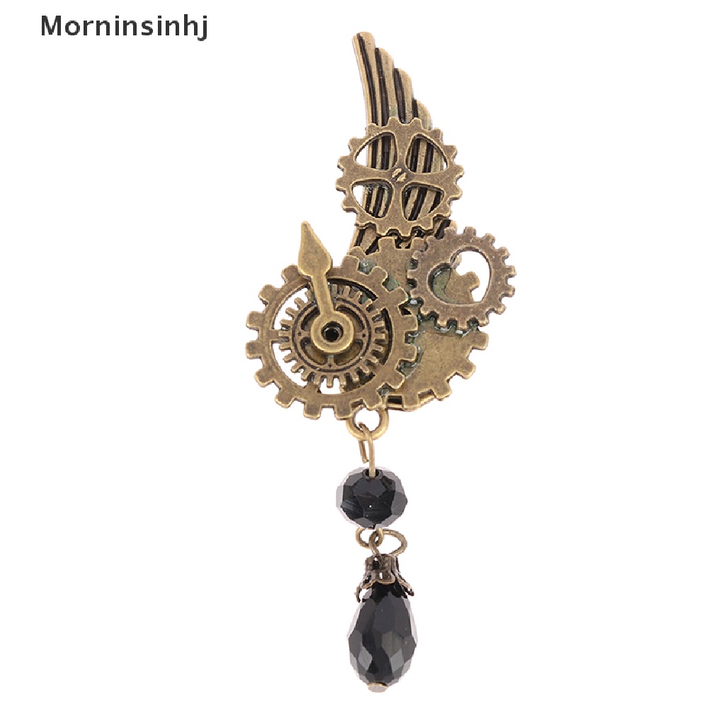 Mornin Steampunk Gears Wing Bros Retro Punk Gothic Dada Pin Untuk Wanita Man id