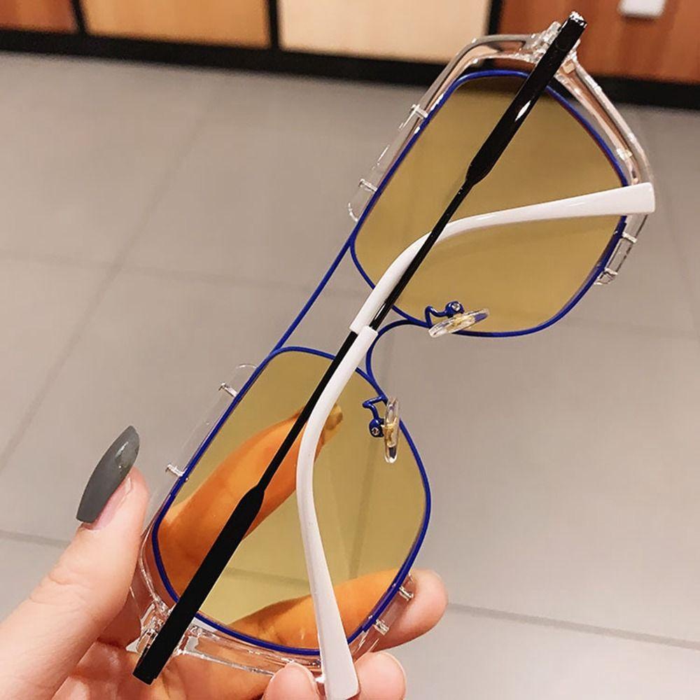 Mxbeauty Kacamata Anti UV Vintage Simple Trendy Wanita Kacamata Geometris Untuk Wanita Pria Gaya Korea Eyewear