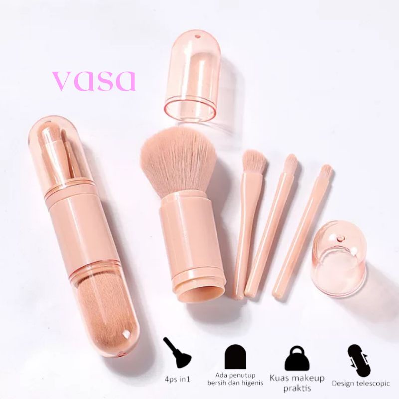 Brush Make up Set 4in1 Brush Make up Portable 4in1 Kuas Make up set Kuas Make Up Set sikat lepas pasang 4pcs Kuas bedak Kuas perona mata Kuas Hidung