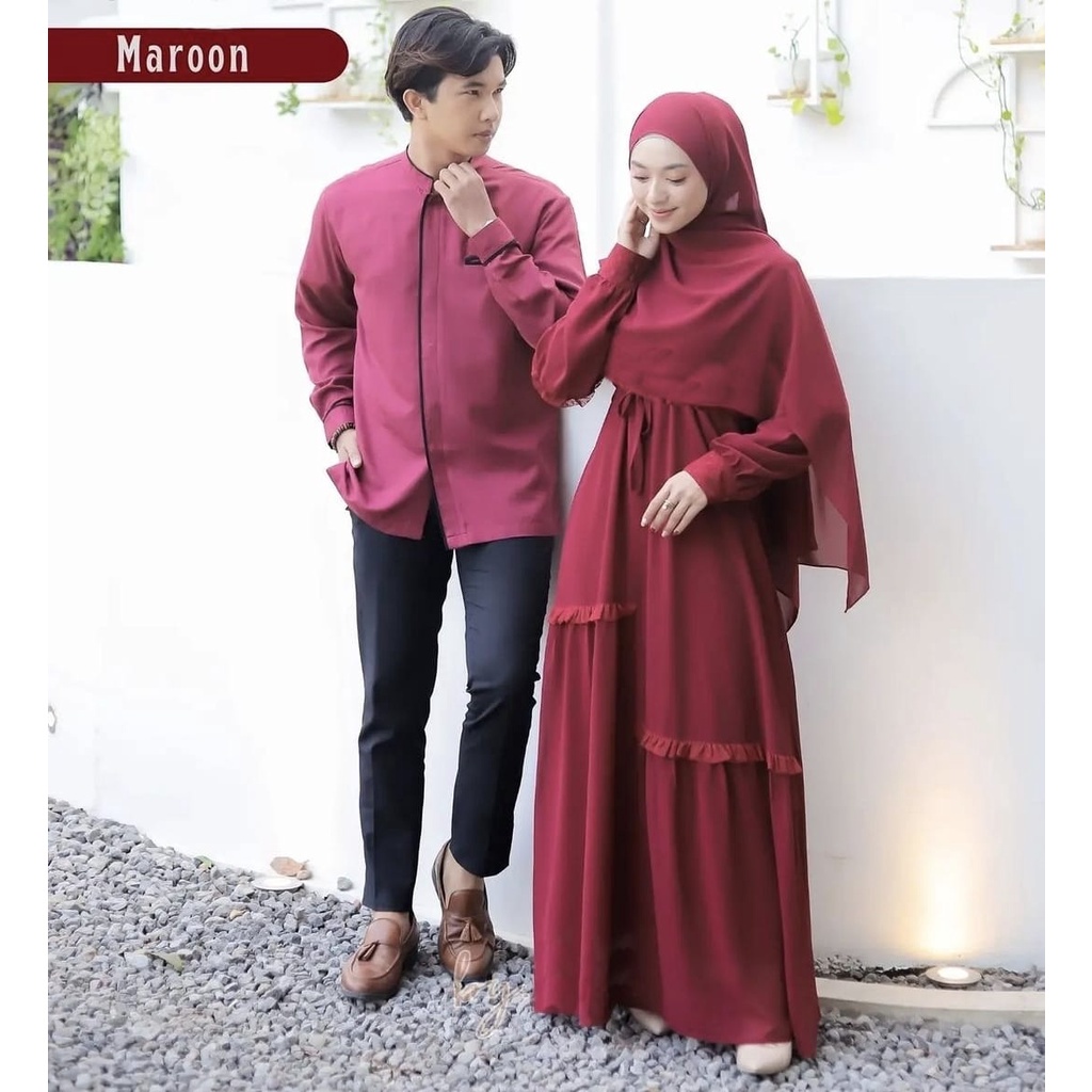 BAJU COUPLE KELUARGA MUSLIM LEBARAN 2023 TERBARU SARIMBIT IRWANSYAH SUAMI ISTRI