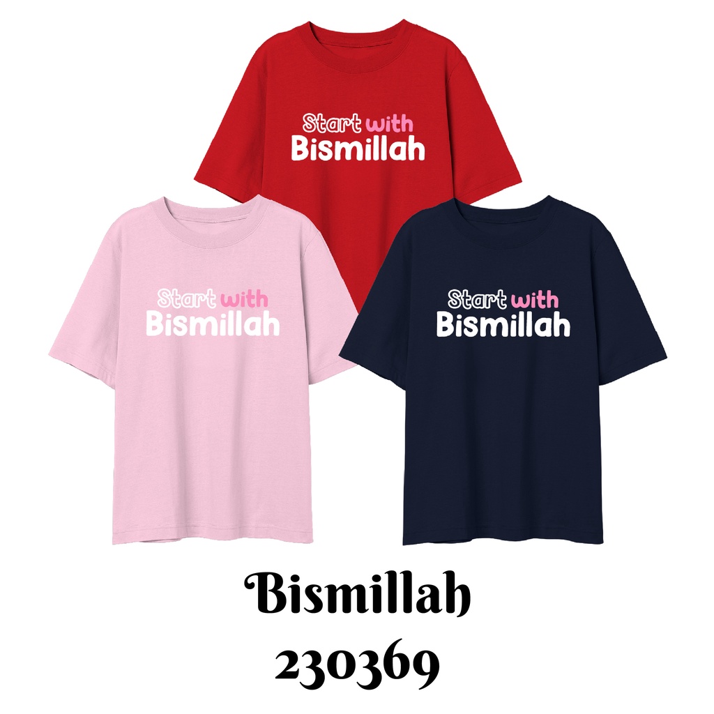 Baju Kaos Muslim Series Ramadhan Alhamdulillah Ready Size Dewasa Bigsize Bahan Katun Combed 30s Premium