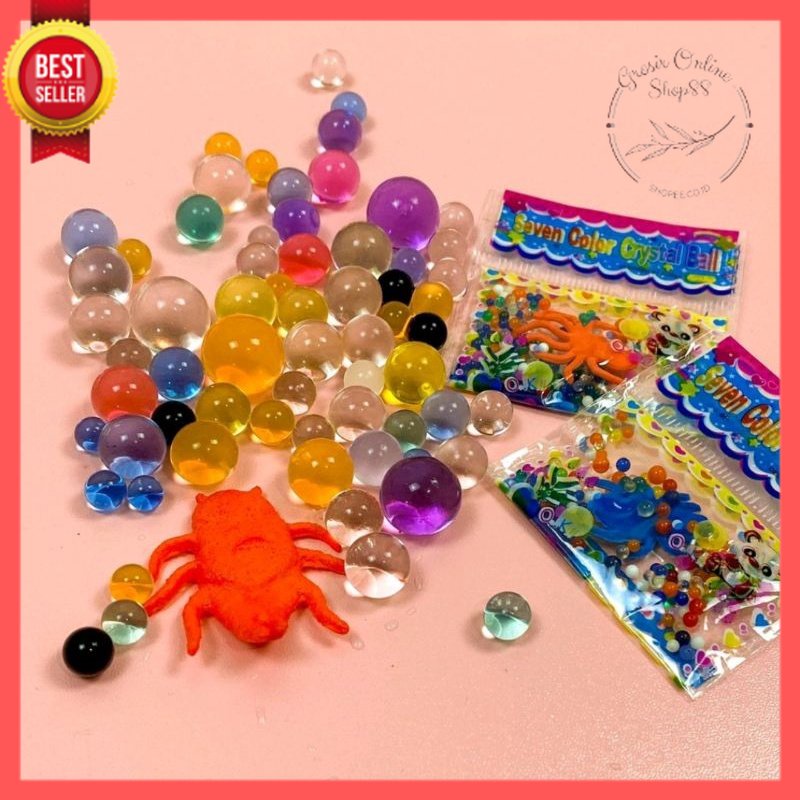 GOS -D414- Mainan Jelly Waterbeads &amp; Animal Grow - Hydrogel Water Beads - Mainan Montessori Sensory Play