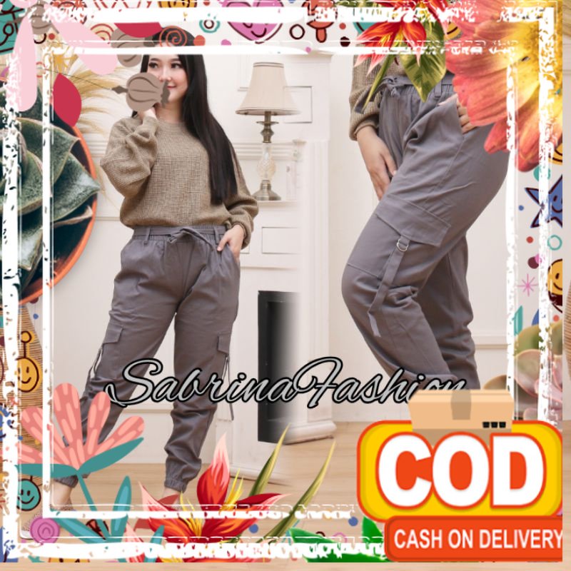 CELANA CARGO WANITA / JOGGER PANTS / CELANA CARGO JUMBO / melar