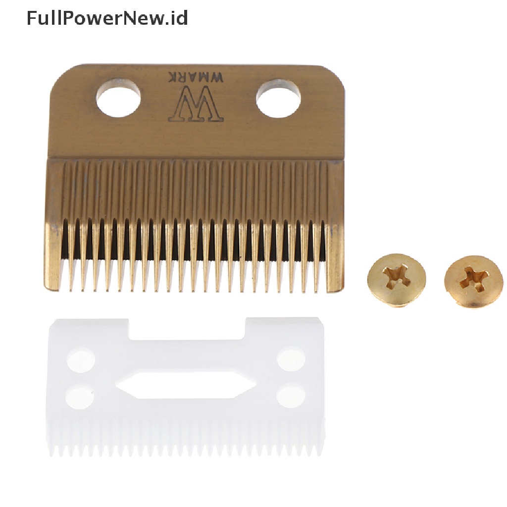 Power 1Set Hair Clipper Blade Golden Dengan Pisau Keramik Untuk Cordless Clipper ID