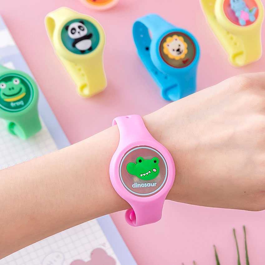 Gelang Anti Nyamuk Anak LED Flash Mosquito Bracelet Bentuk Jam Tangan