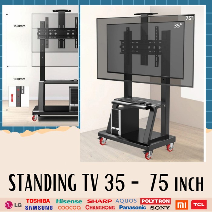 bracket stand tv 75 70 60 65 55 50 43 32 40 32 inch stand meja