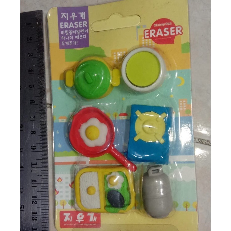 

PROMO beli 2 GRATIS 1 - eraser karakter unik lucu / penghapus pensil 1set isi 6pcs aneka motif / lihat gambar