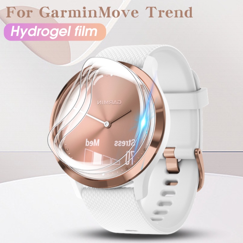 Film Pelindung Layar Anti Gores Smartwatch Tempered Film Cakupan Penuh TPU Soft Film Watch Transparan Water Gel Film Untuk Garmin Move Trend