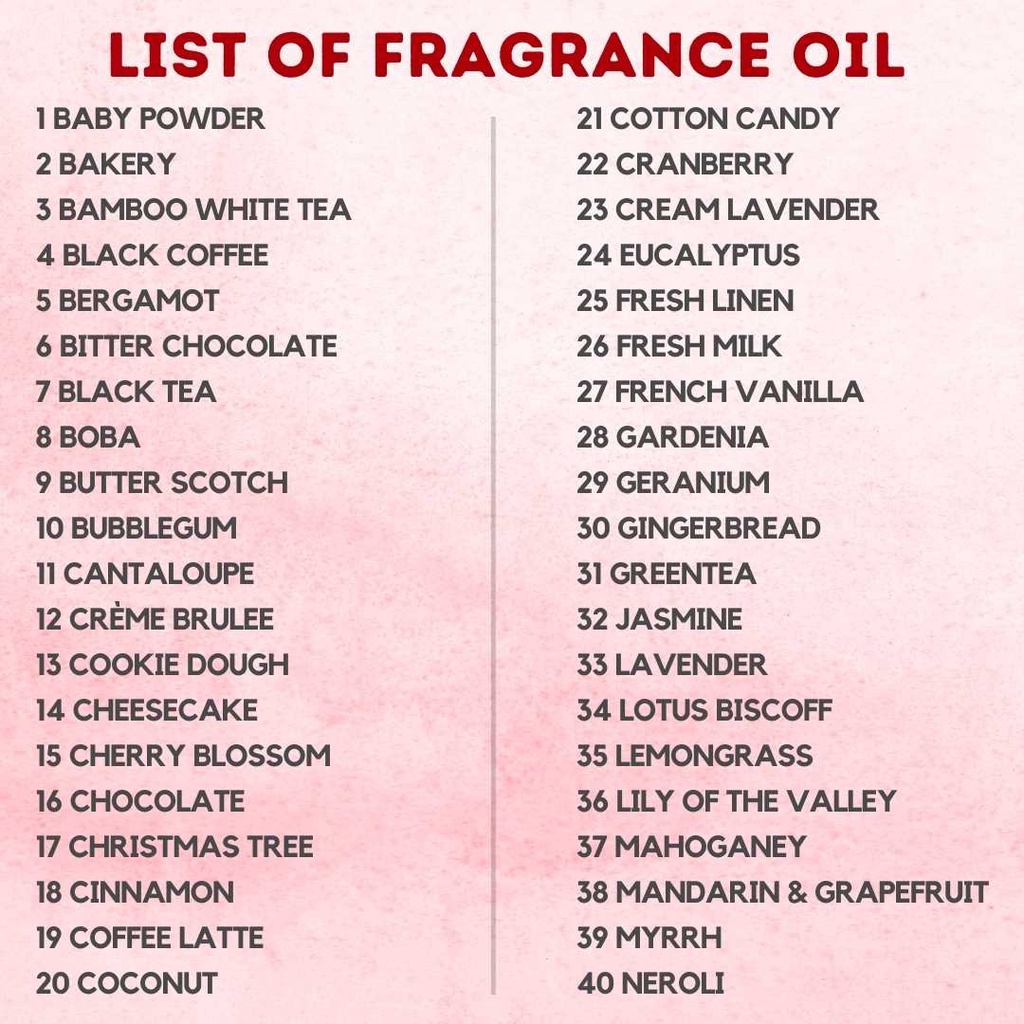 100gr Fragrance Oil based Candle Soap - Pengharum Lilin dan Sabun