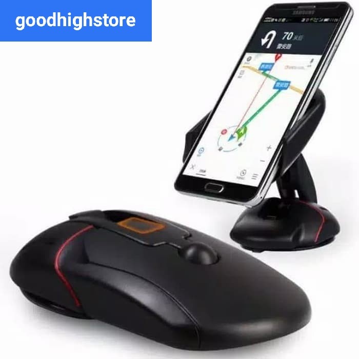 Car Holder Stand Handphone Mobil Bentuk Mouse Universal Pegangan HP