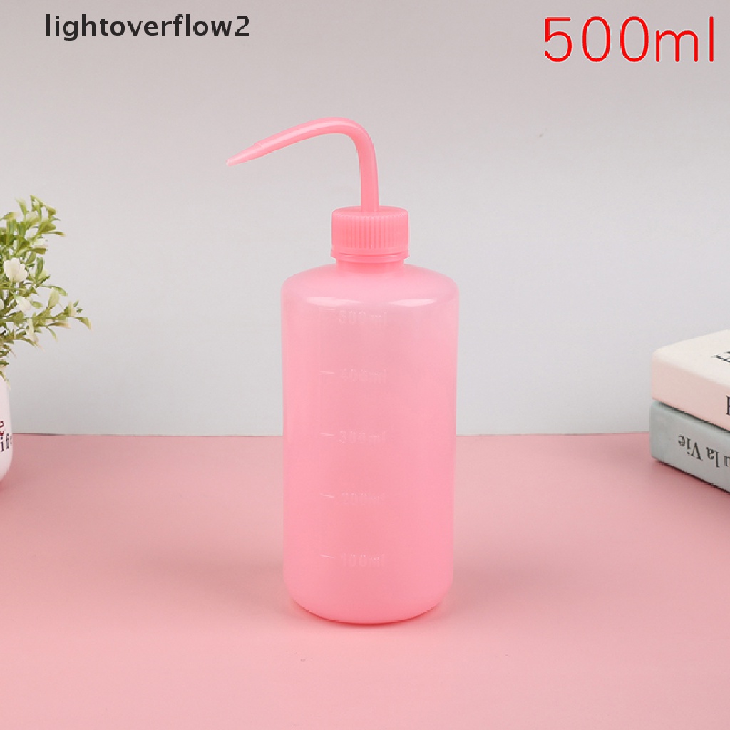 [lightoverflow2] 1pc 500ml Curved Pot Wash Bersih Sabun Plastik Lab Wash Squeeze Diffuser Botol [ID]