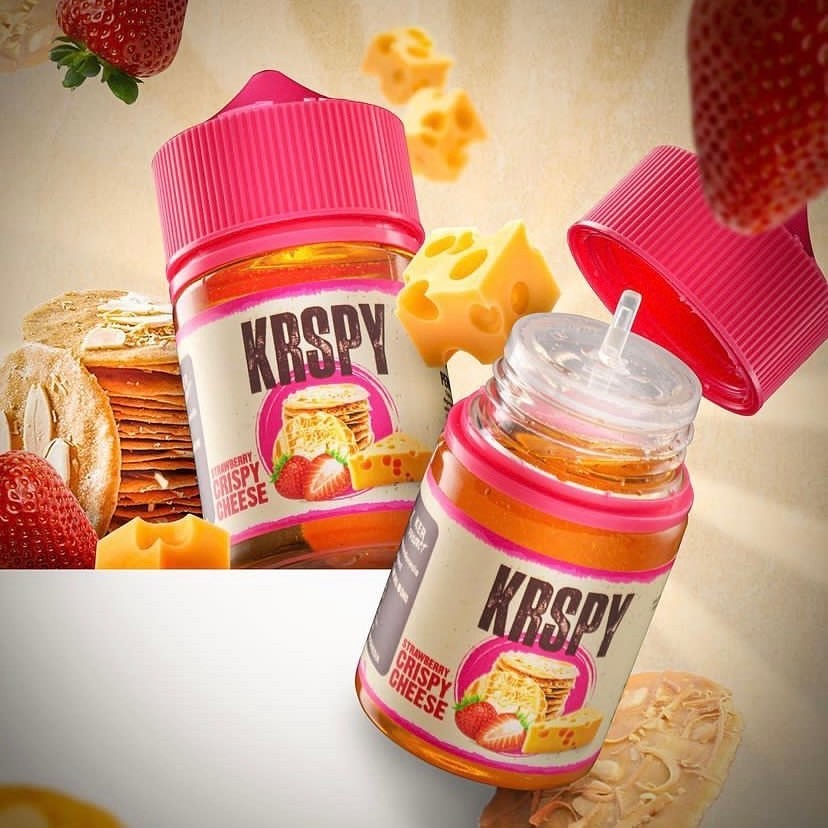 Liquid Krspy Strawberry Crispy Cheese 60ml | Krspy V2 Strawberry 60ml 3MG 6MG