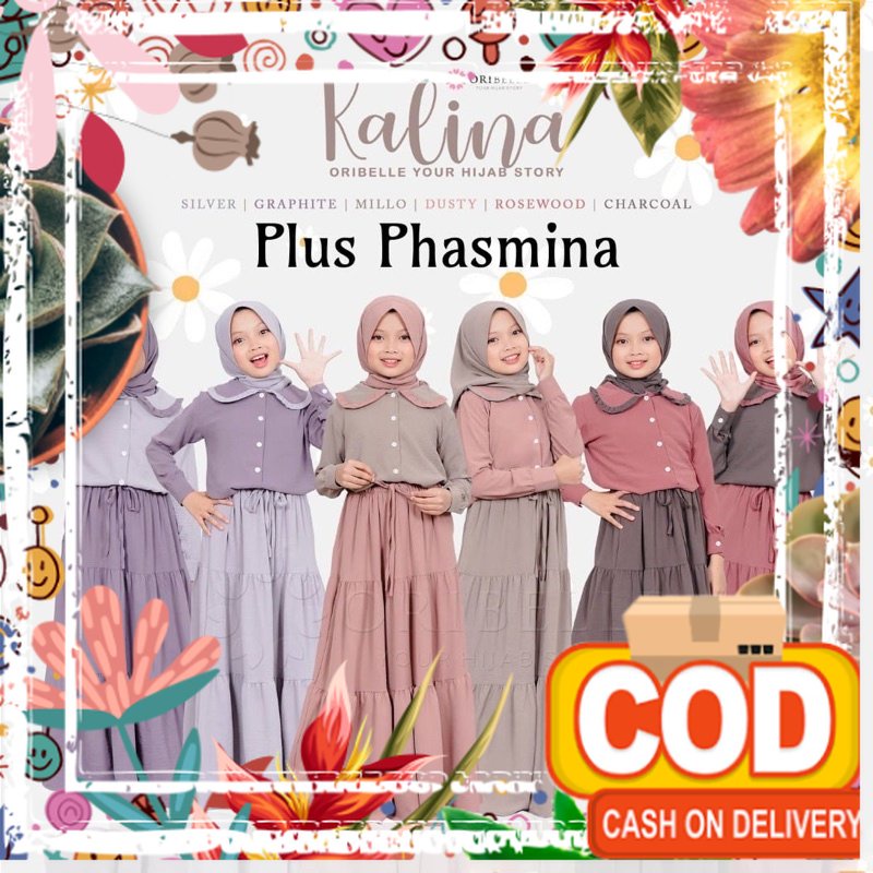 KALINA ORYBELLE SETELAN ANAK PEREMPUAN TANGGUNG USIA 10-14 PLUS PHASMINA TAHUN STELAN ANAK BAHAN CRI