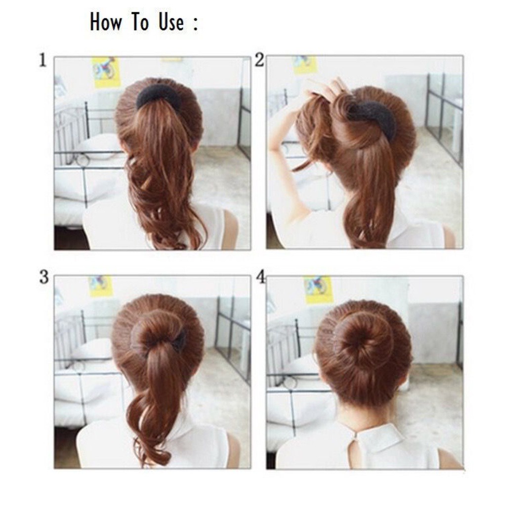 CC (ACC86) Ikat Rambut Korea Kuncir Rambut Donat High Quality Warna Random