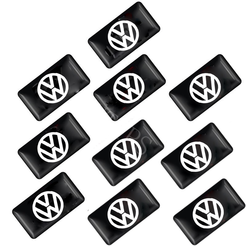 Volkswagen 10Pcs 3D Car Stickers Steering Wheel Door Window Switch Button Badge Decoration Suitable For Polo mk7 Scirocco Beetle Golf mk3 mk6 Passat B5 B6 B7 CC B8 T5