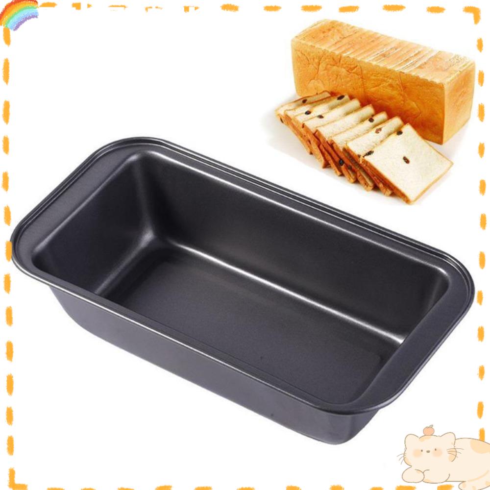 Solighter Loaf Pan DIY Non Stick Carbon Steel Loaf Kue Kering Persegi Panjang