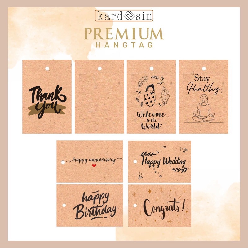 

Promo Ramadhan HANG TAG HANGTAG HAMPERS VINTAGE HIASAN THANK YOU CARD POLOS COKLAT HAPPY BIRTHDAY CONGRATS GREETING