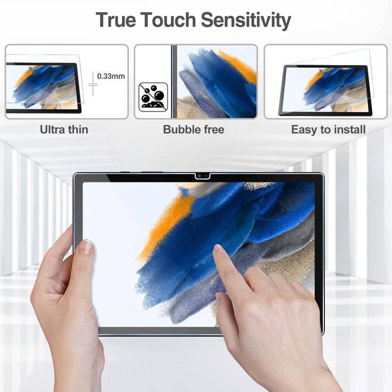 2pcs Untuk Samsung Galaxy Tab S8 S7 Plus Ultra S6 A7 Lite A8 S5e T505 T225 X205 T865 P615 Pelindung Layar Tempered Glass Film Untuk Samsung Tab A 8.0 8.4 10.1 10.5 P355 T355 T595 T515