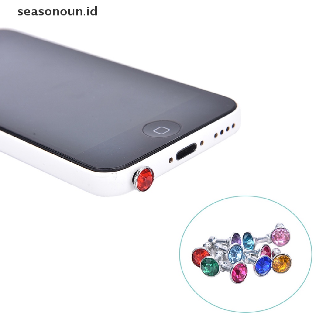 Seasonoun 10X Anti Debu Kristal Cap Earphone Jack Plug Stopper Untuk Ponsel10 * 3.5MM,.