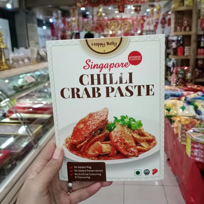 

Terlaris ✨ -happy belly chilli crab paste 50g bumbu masak instant singapore- 2.2.23