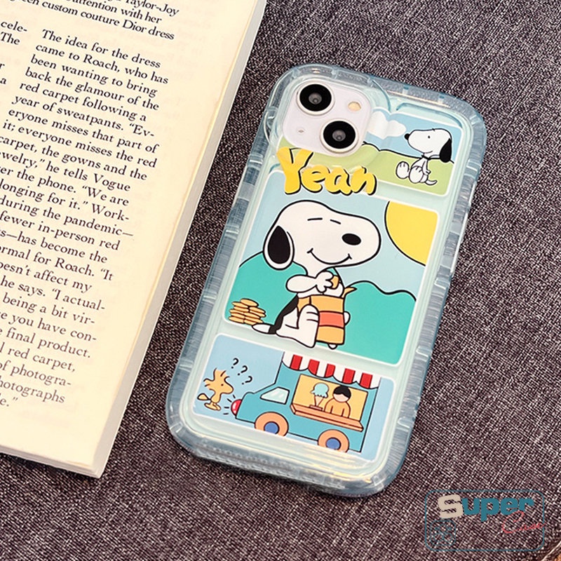 Untuk Oppo A17 A15 A3s A54 A76 A12 A57 A16 A17K A5 A9 A95 Reno 4F 5 A7 A16K A53 A55 A36 A74 A16s A1K A77s A77 A33 A92 A31 A52 A16E A35 A15s Charlie Brown Snoppy Airbag Lembut Sarung