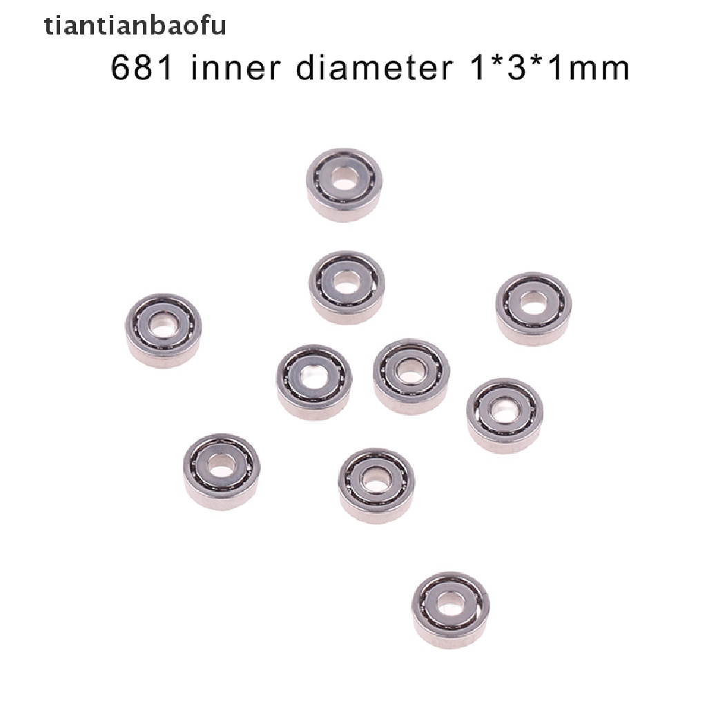 [tiantianbaofu] 10pcs 681 1*3*1mm Bearing shielded deep groove ball bearings Miniature Boutique