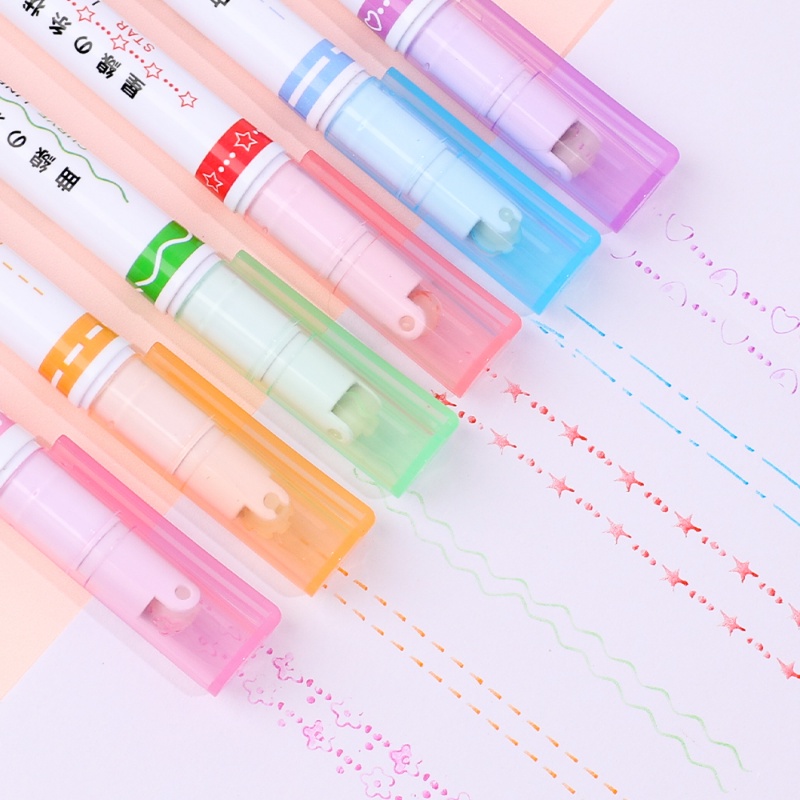 Diy Membuat Kartu Spidol Untuk Mewarnai Pola Lucu Garis Besar Spidol Tangan Copy Akun Curve Pen Cepat Kering Mark Notes Lukisan Stabilo Multi-Warna Gambar Curve Pen