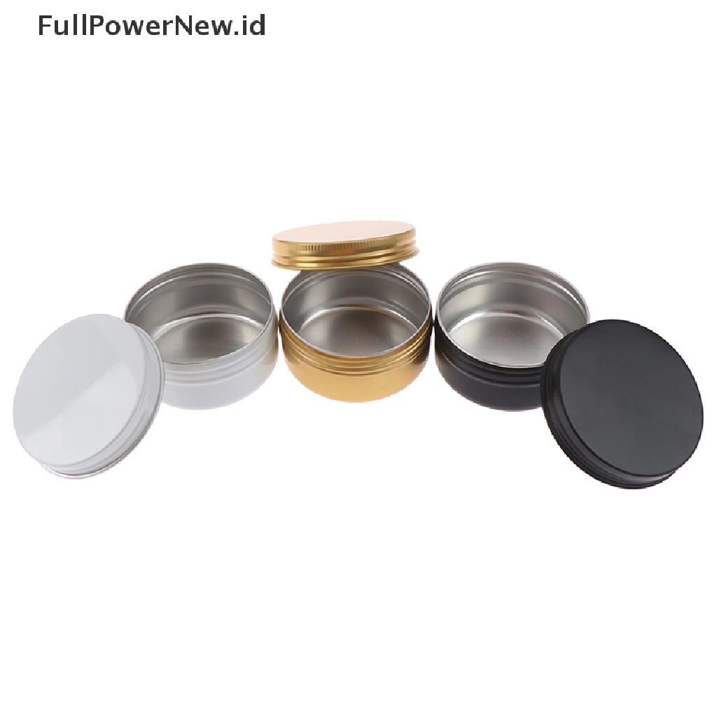 Power Round Survival Kit Tin Pot Kosong Kecil Polos Metal Storage Bit Box Mini Lip Balm ID