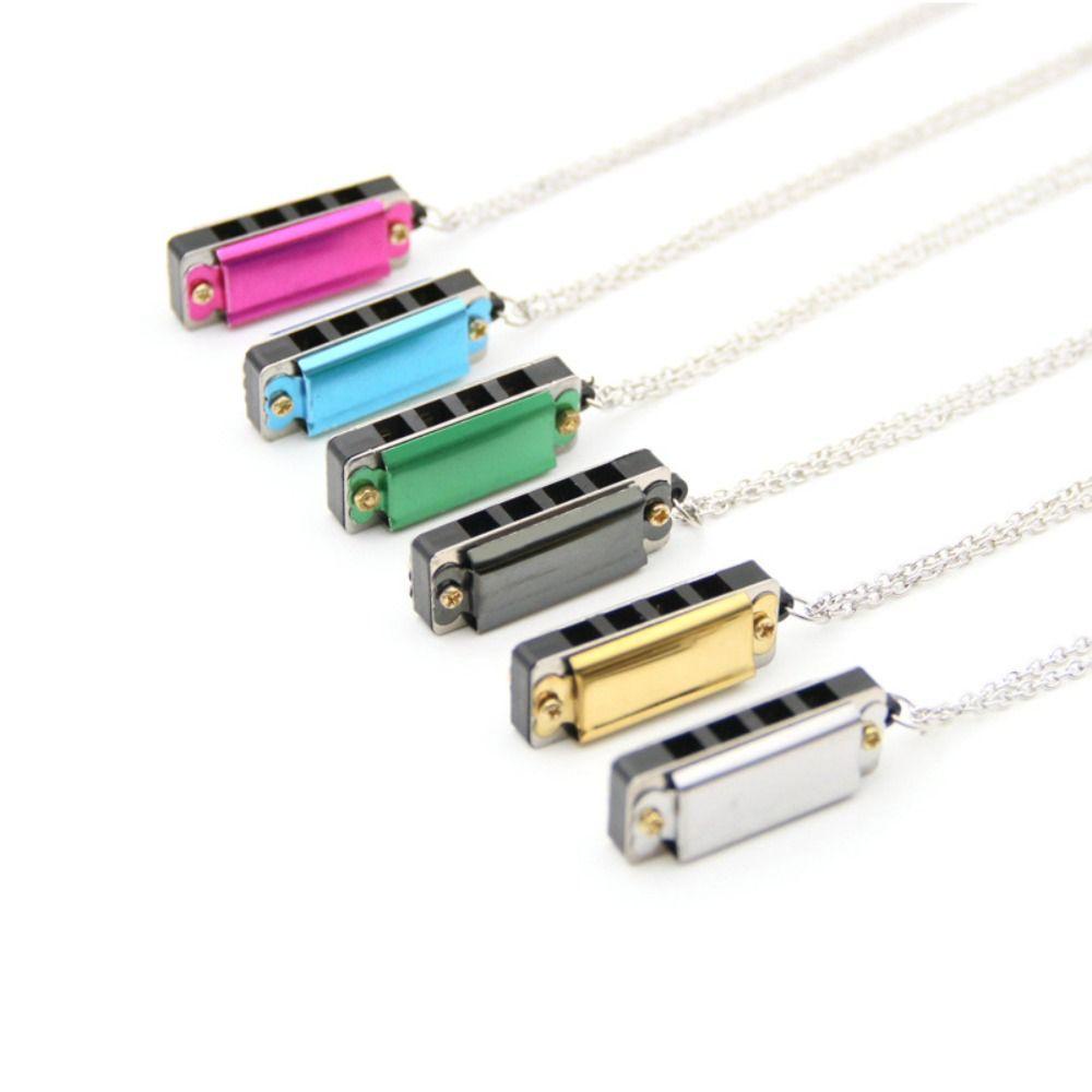 Mxbeauty Mini Harmonika Kalung Perhiasan Hadiah Temperamen Klavikula Rantai Peluit Sweater Rantai Pasangan Kalung Alloy Gaya Korea Kalung